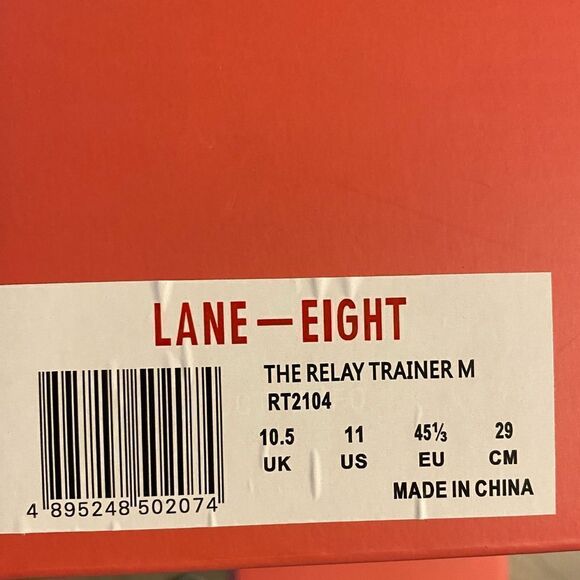 NWT Lane Eight Unisex Relay Trainer Athletic Tennis Shoe - Red - Size M 11 - Picture 4 of 8